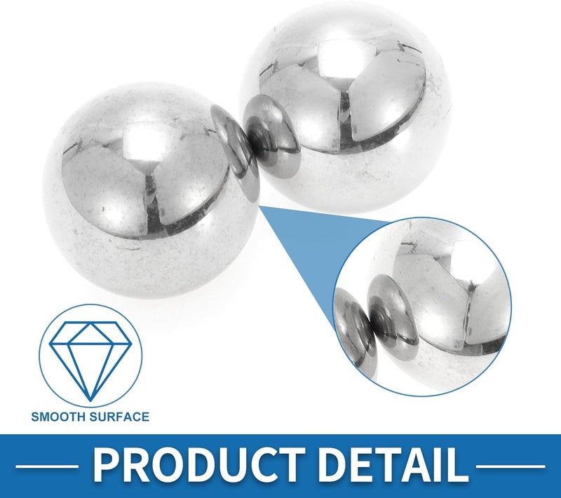 A ABSOPRO 31.8mm Bearing Ball Bearing Steel G100 Precision Ball Silver Tone 2 Pcs - Image 4